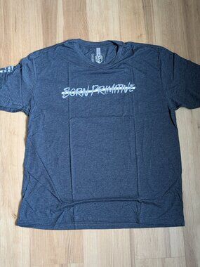 NWT Born Primitive The Valor Tee Thin White Line Navy Blue 2XL